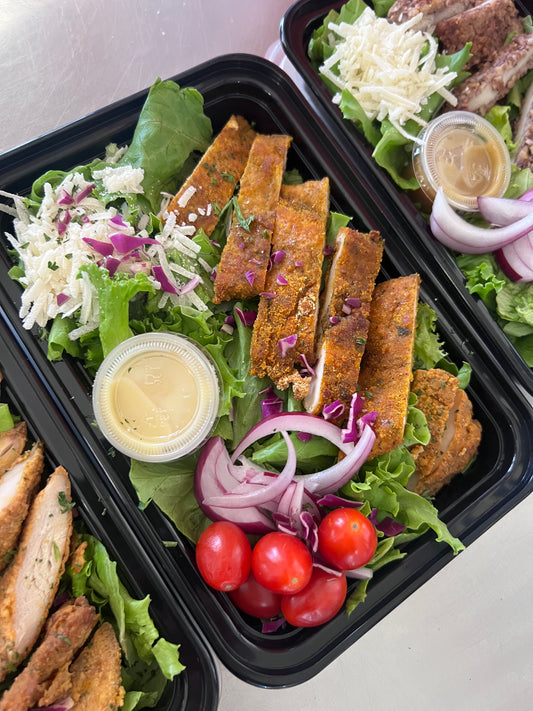 Pechuga empanada con Ensalada Verde