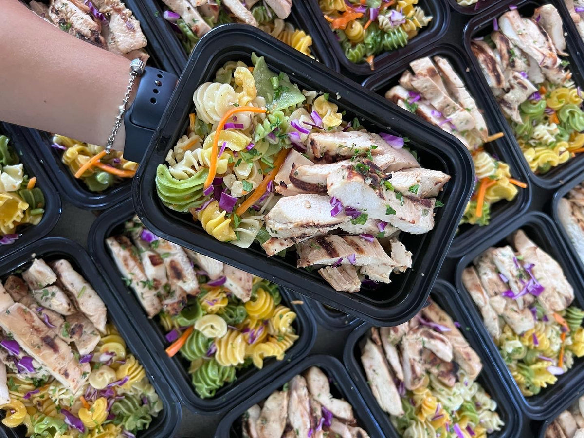 Pasta Primavera con Pechuga al grill