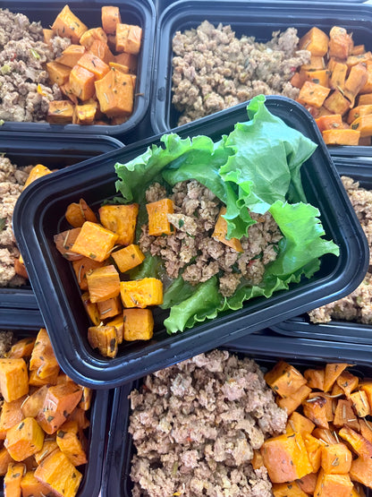 Turkey Lettuce Wrap con Batata Chunks